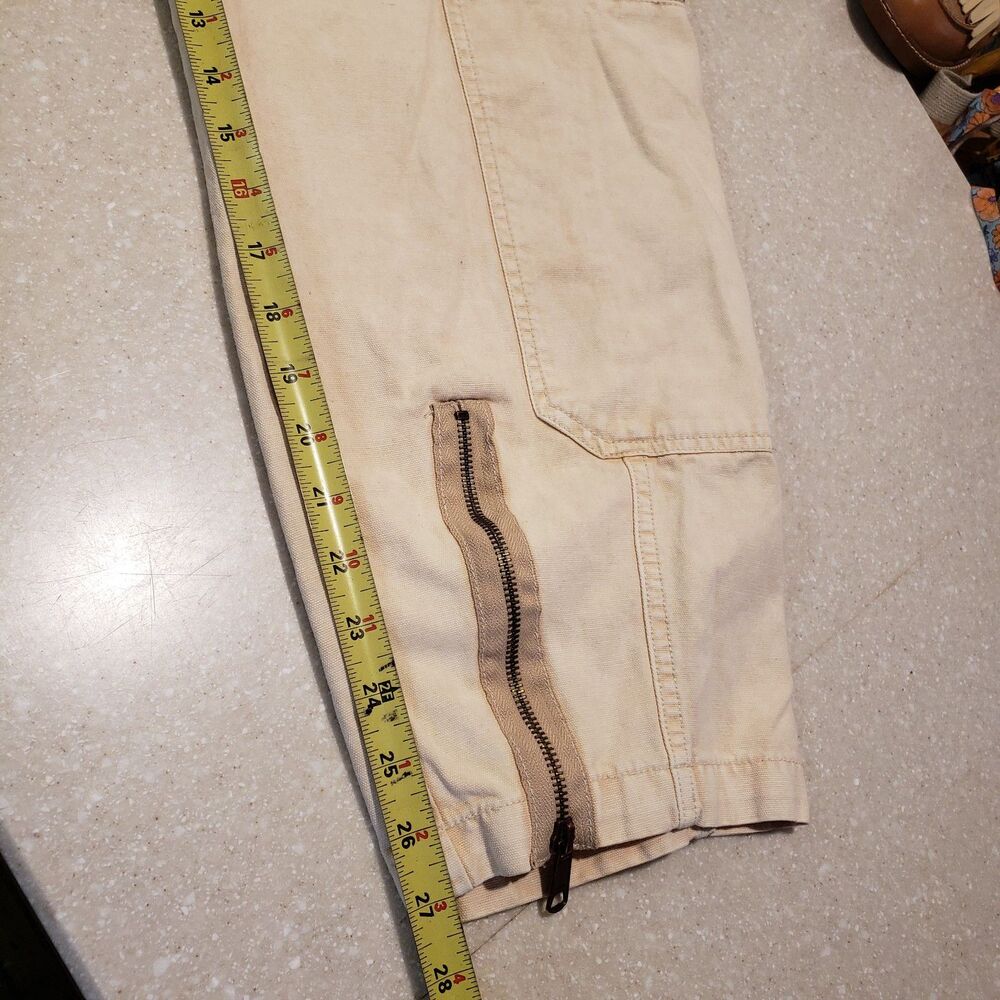 BDG Urban Outfitters Jean Joggers Womens Size S-P Cream Retro 90s Cargo Pocket - Picture 12 of 12